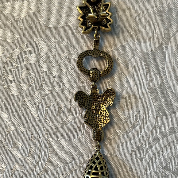 Heidi Daus Extra-Long Crystal Dangle Earrings - Picture 3 of 3